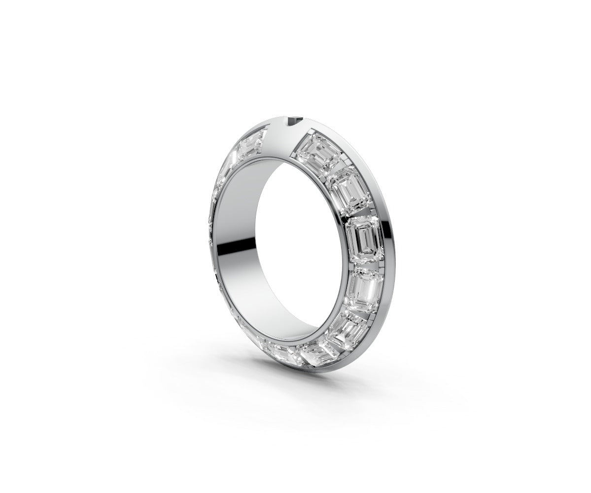 Knife Edge Full Eternity Band — Emerald 0.25ct