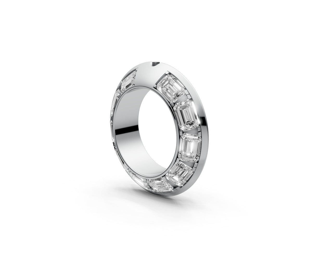 Knife Edge Full Eternity Band — Emerald 0.5ct