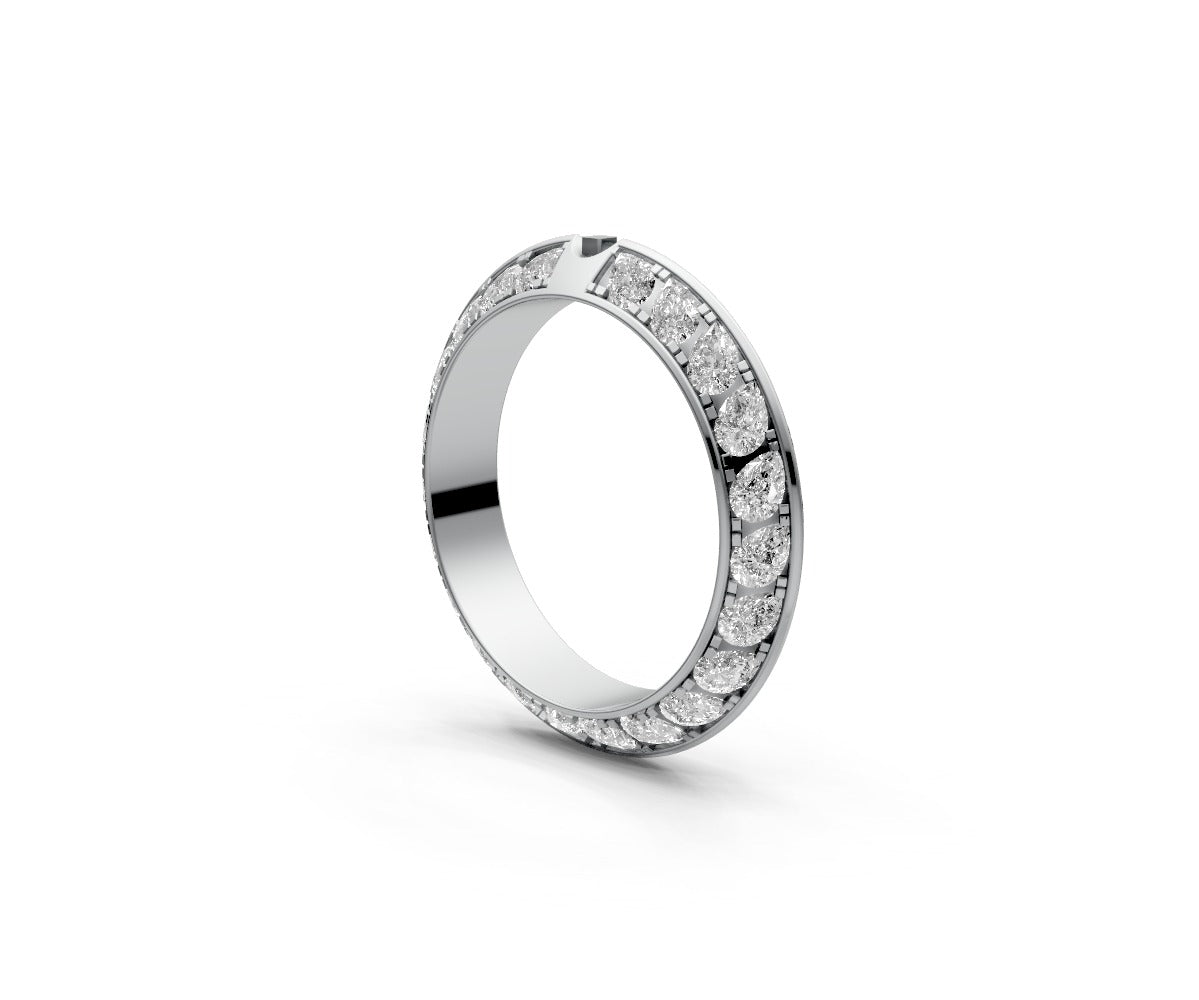 Knife Edge Full Eternity Band — Pear 0.05ct