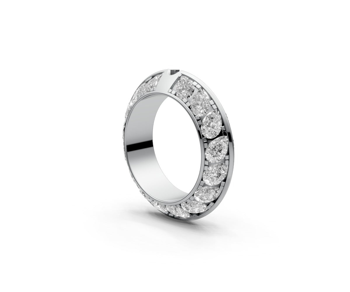 Knife Edge Full Eternity Band — Pear 0.15ct