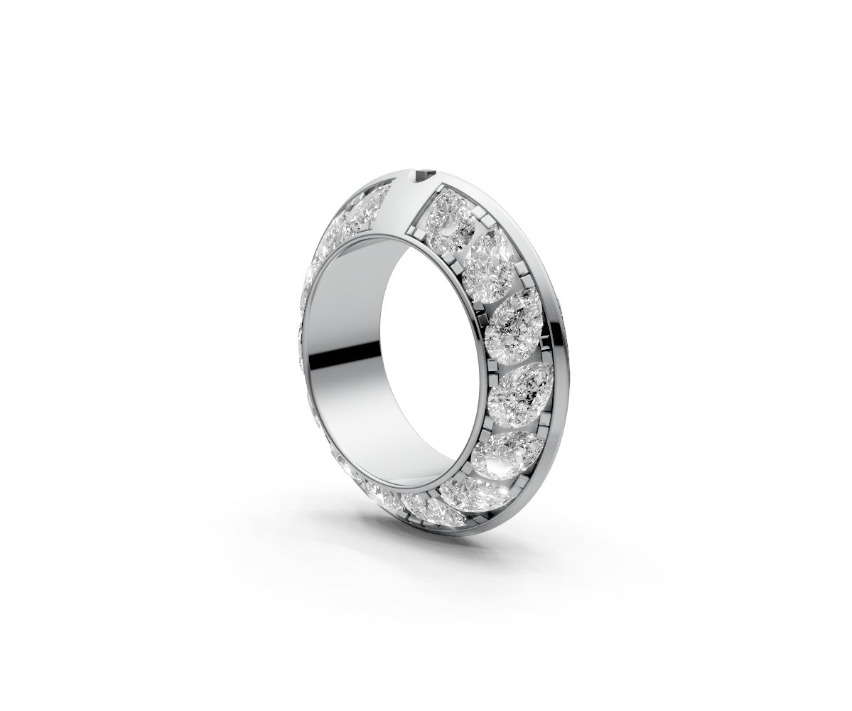 Knife Edge Full Eternity Band — Pear 0.25ct
