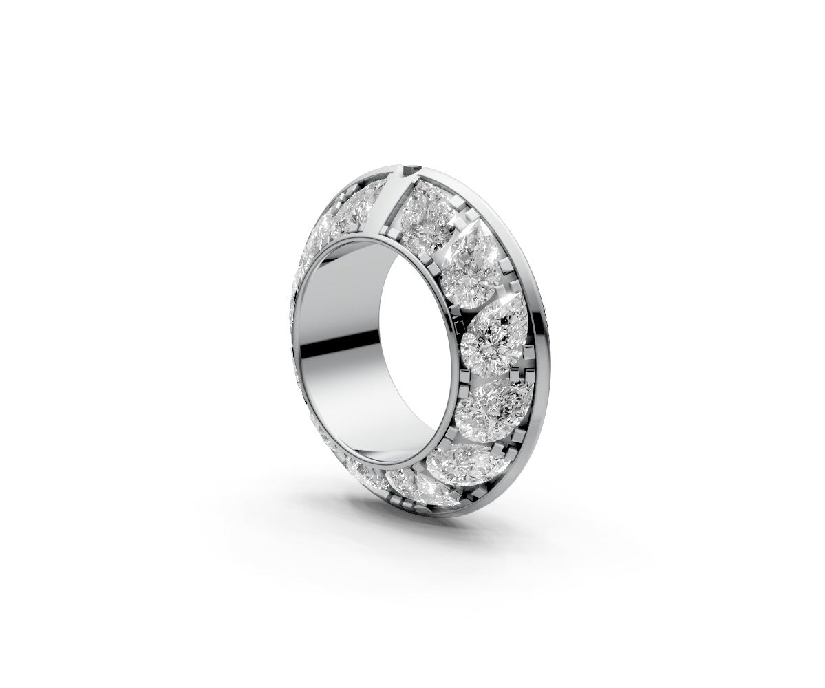 Knife Edge Full Eternity Band — Pear 0.5ct