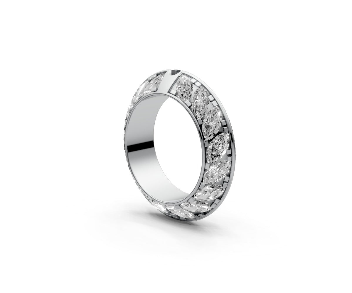 Knife Edge Full Eternity Band — Marquise 0.15ct