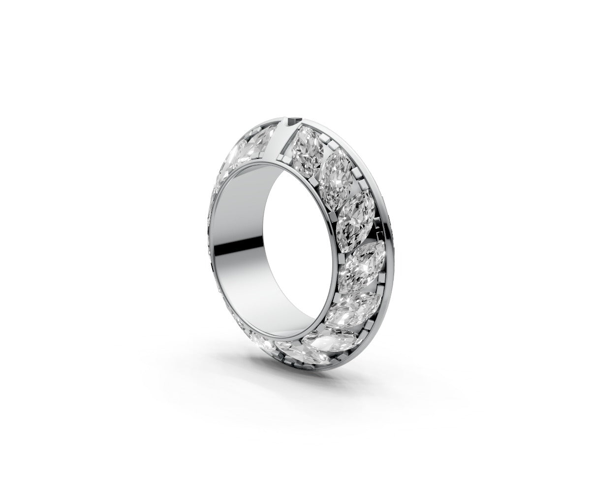 Knife Edge Full Eternity Band — Marquise 0.25ct