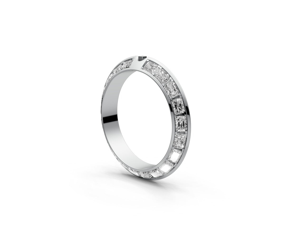 Knife Edge Full Eternity Band — Radiant 0.05ct