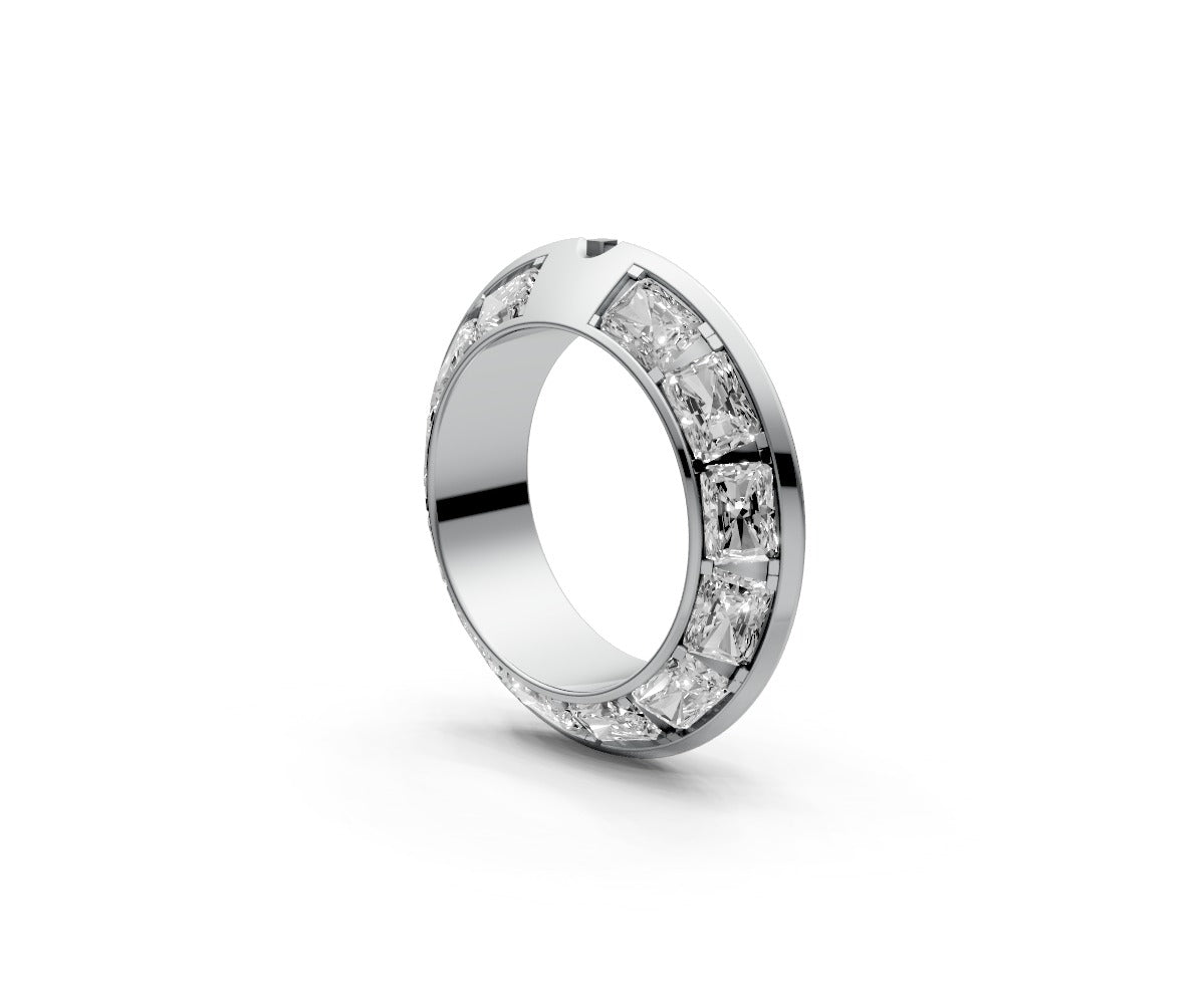 Knife Edge Full Eternity Band — Radiant 0.25ct