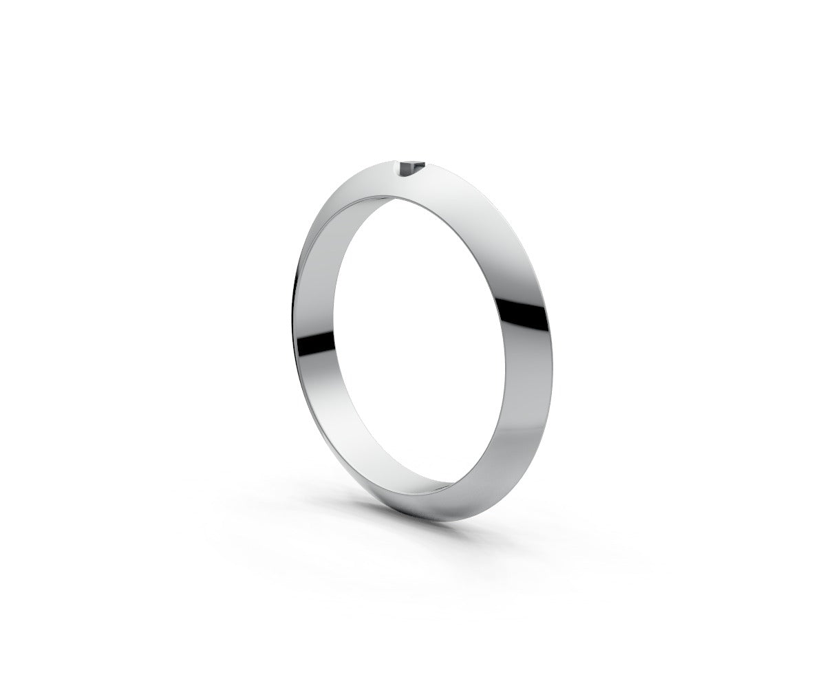 Knife Edge Plain Gold Band