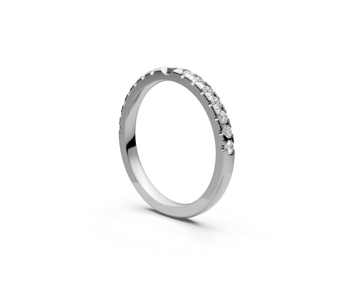 Comfort Fit Half Eternity Band — Round 0.02ct