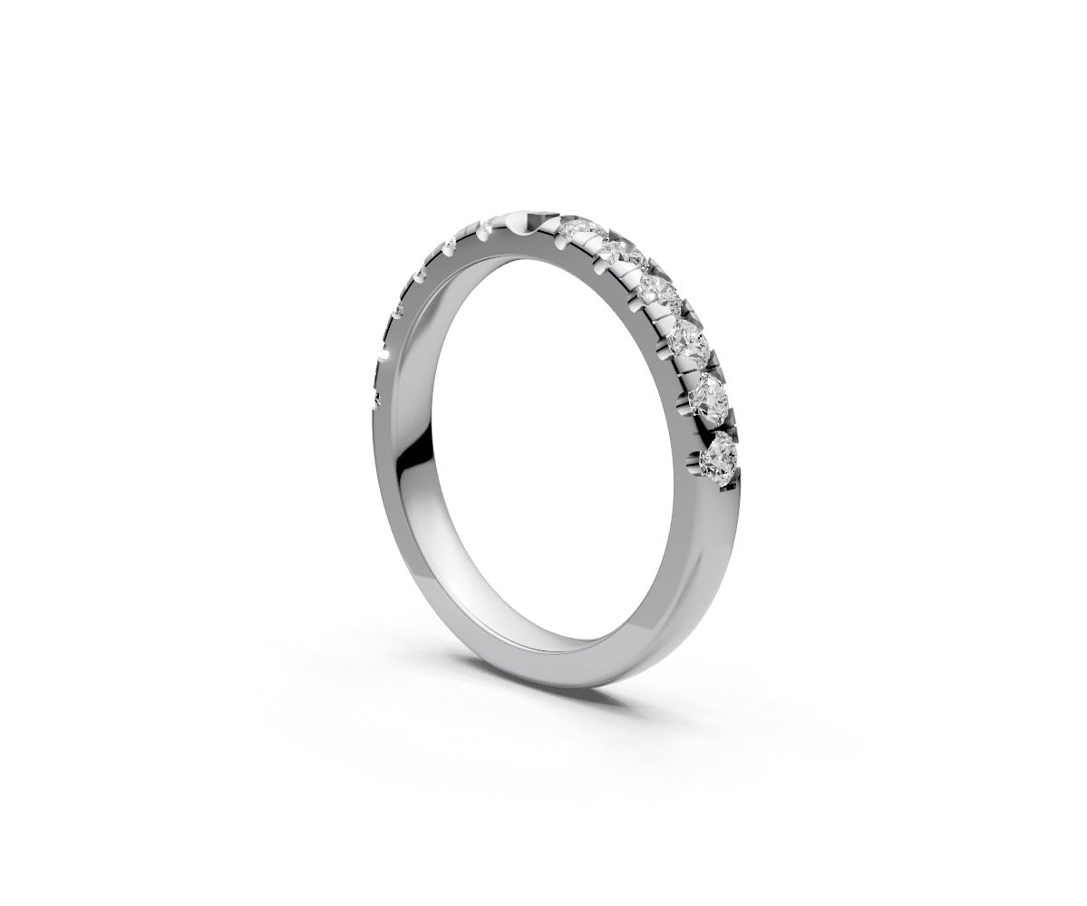 Comfort Fit Half Eternity Band — Round 0.05ct