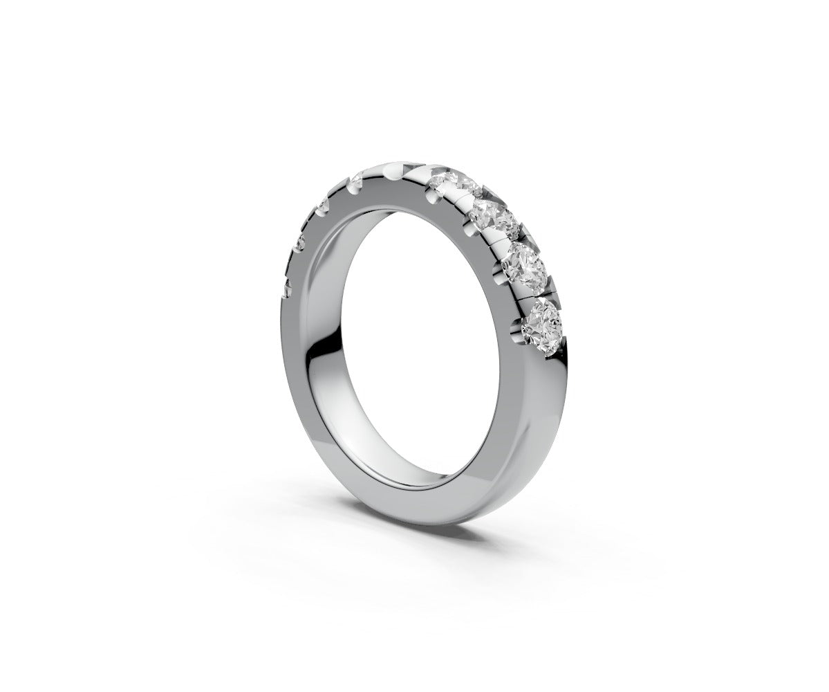 Comfort Fit Half Eternity Band — Round 0.15ct