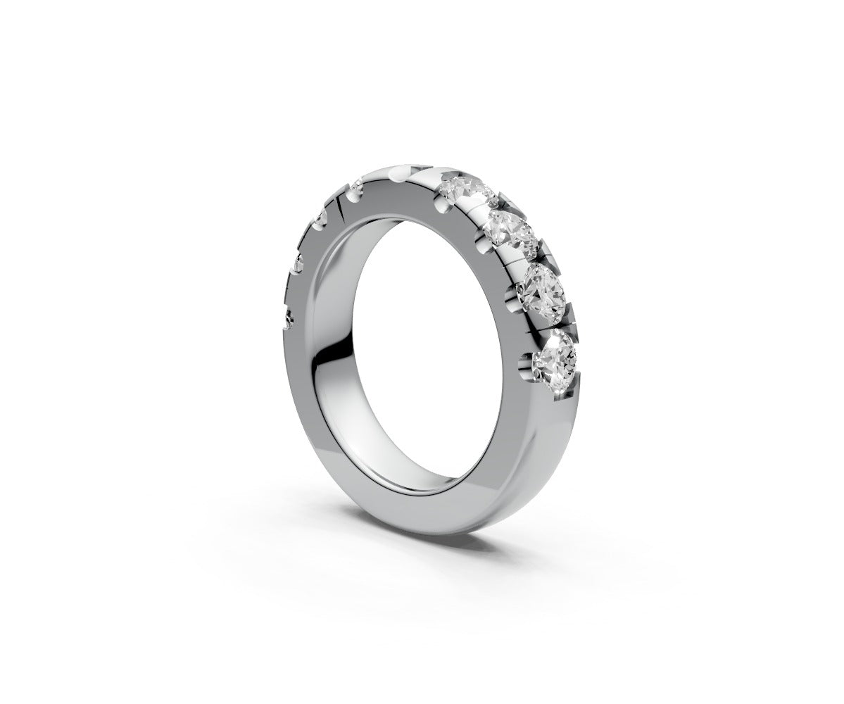 Comfort Fit Half Eternity Band — Round 0.25ct