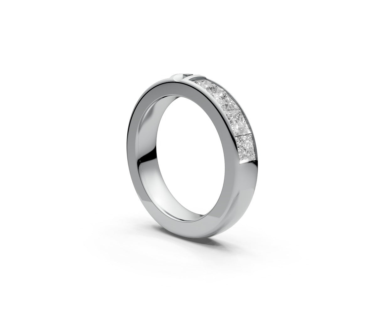 Comfort Fit Half Eternity Band — Princess 0.25ct