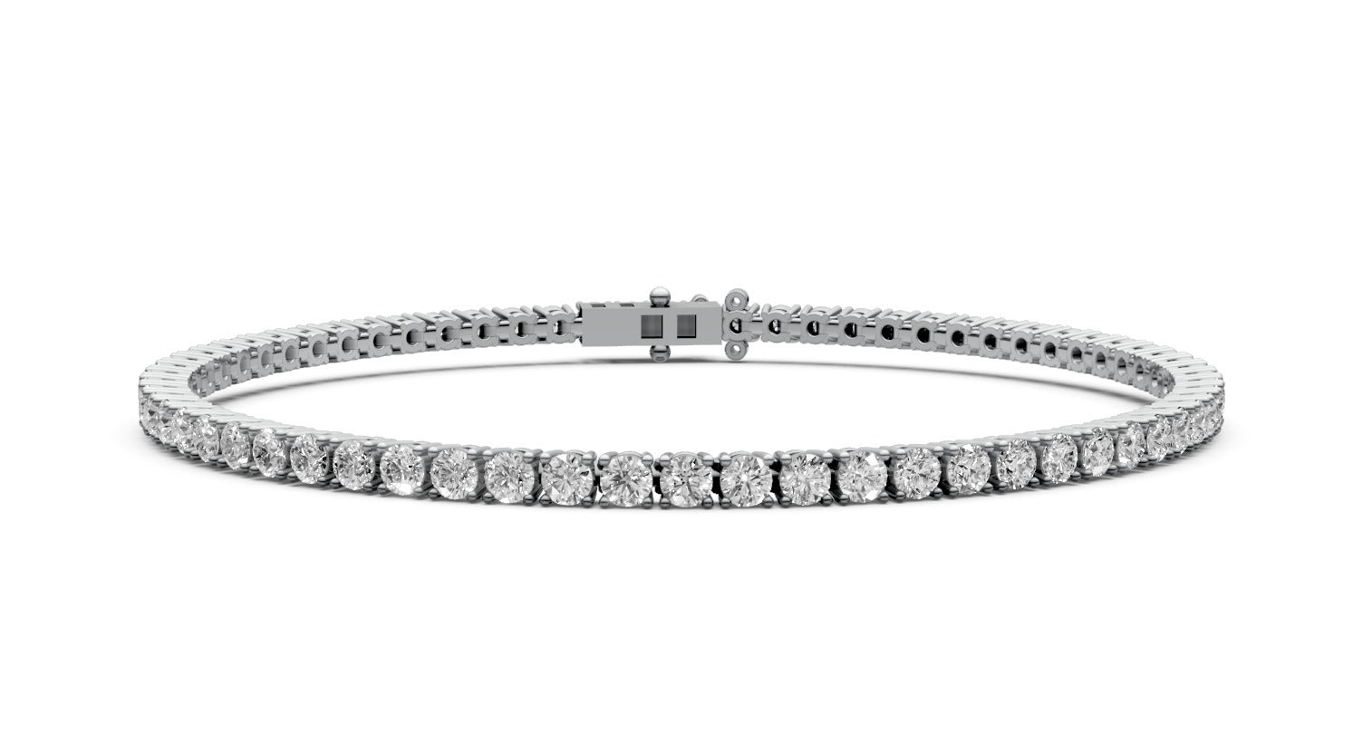 3.2ct Round Diamond Tennis Bracelet - Laboratory Grown Diamond