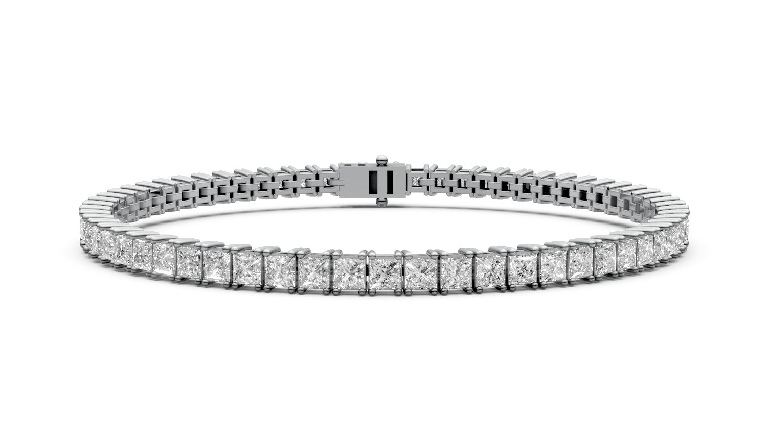 5.22ct Princess Diamond Tennis Bracelet - Laboratory Grown Diamond