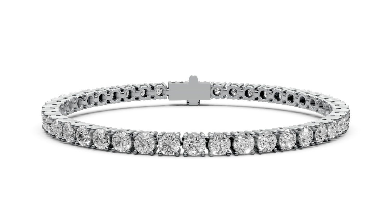 6.45ct Round Diamond Tennis Bracelet - Laboratory Grown Diamond
