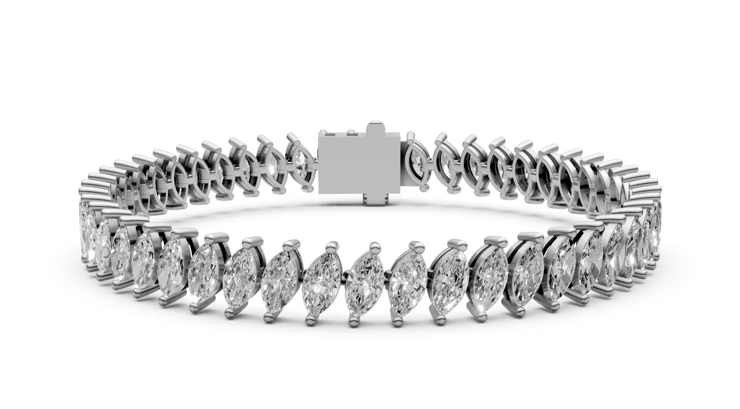 9.6ct Marquise Diamond Tennis Bracelet - Laboratory Grown Diamond