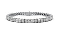 7.2ct Princess Diamond Tennis Bracelet - Laboratory Grown Diamond