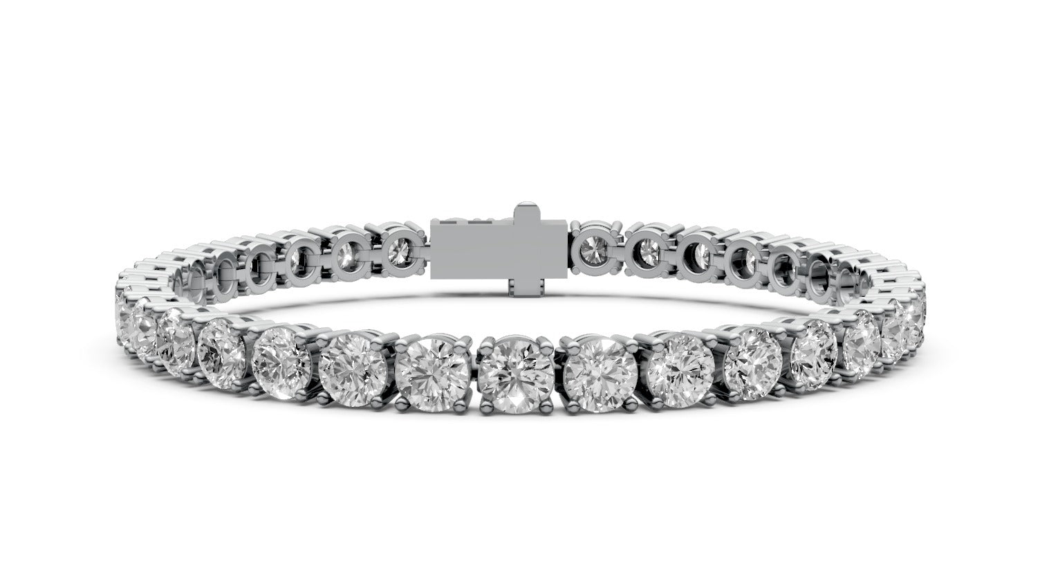 12.4ct Round Diamond Tennis Bracelet - Laboratory Grown Diamond