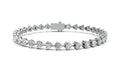5.1ct Heart Diamond Tennis Bracelet - Laboratory Grown Diamond