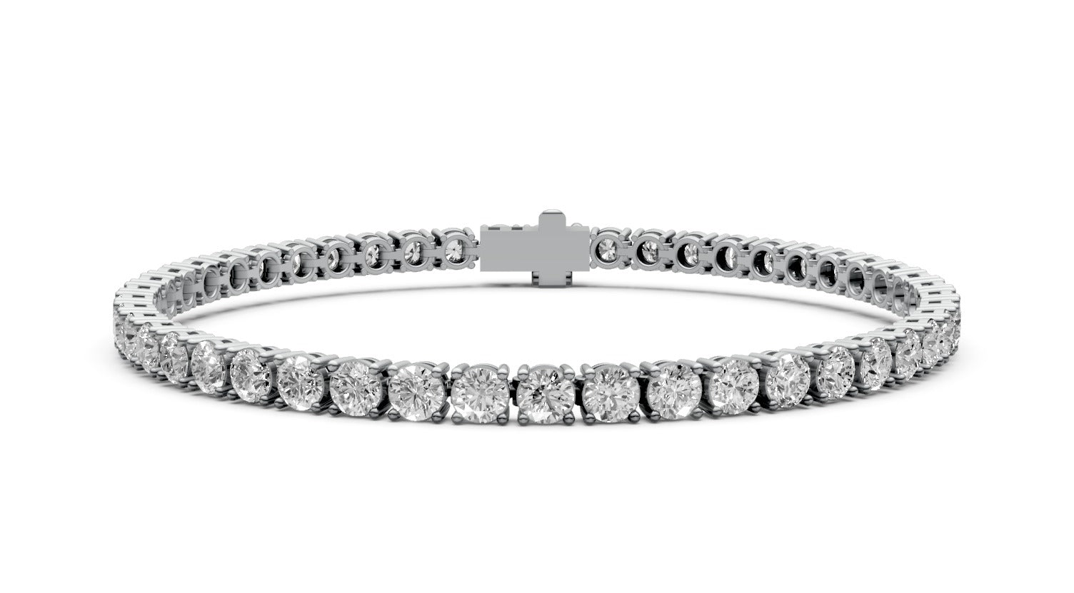 6.97ct Round Diamond Tennis Bracelet - Laboratory Grown Diamond