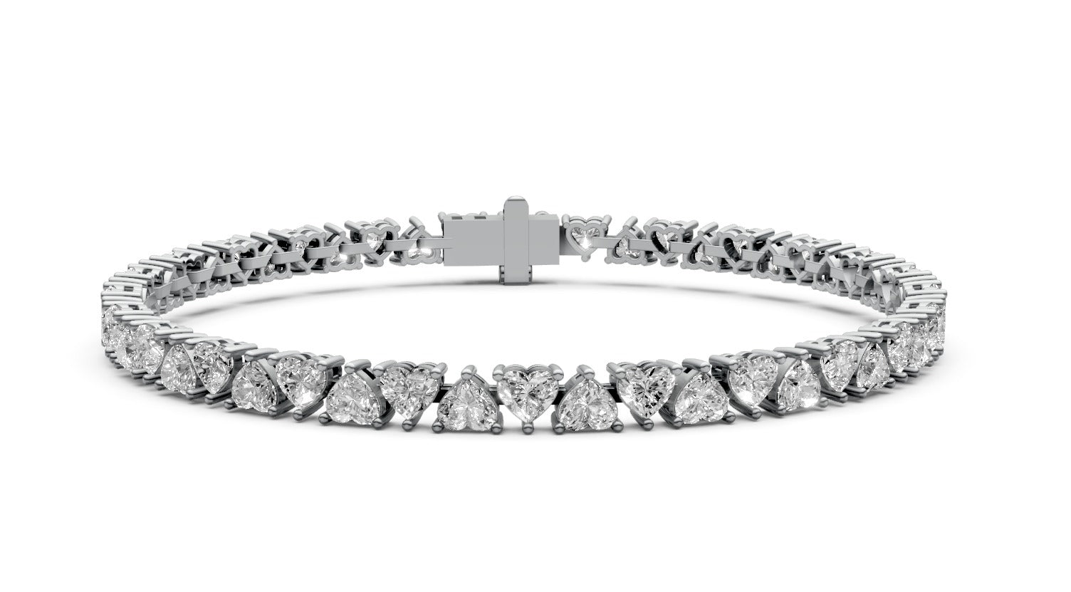 5ct Heart Diamond Tennis Bracelet - Laboratory Grown Diamond
