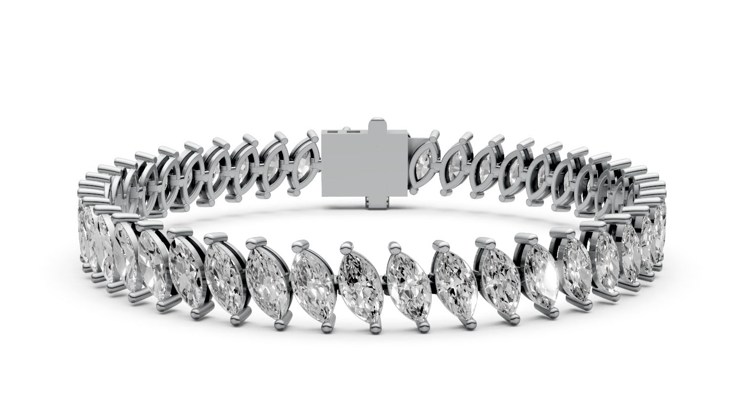 11ct Marquise Diamond Tennis Bracelet - Laboratory Grown Diamond