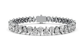 12.6ct Pear Diamond Tennis Bracelet - Laboratory Grown Diamond