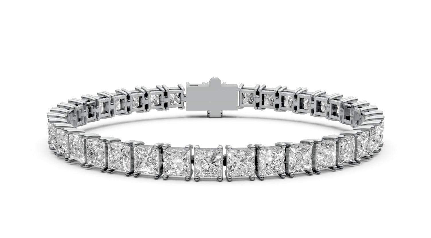 14.8ct Princess Diamond Tennis Bracelet - Laboratory Grown Diamond