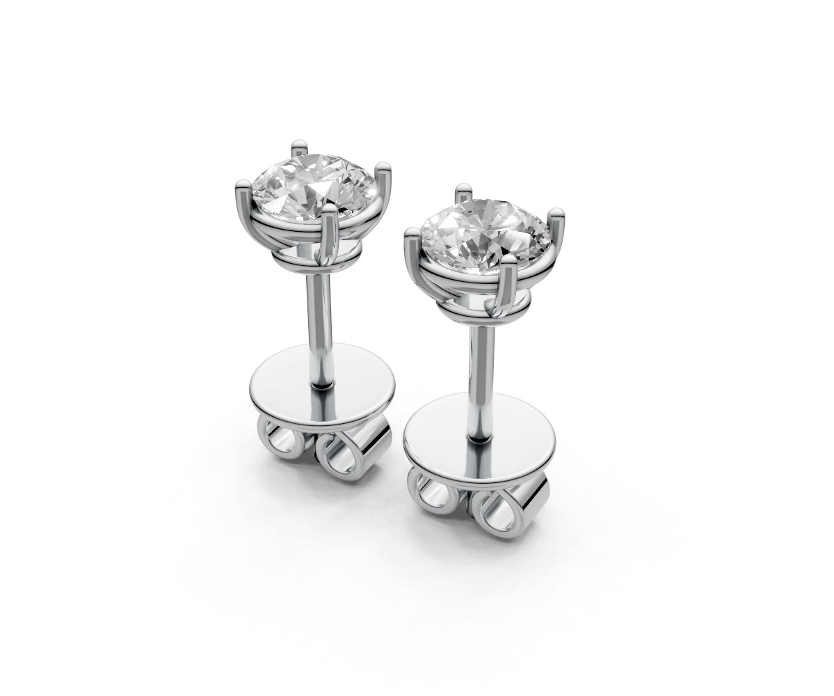 0.5ct Round 4 Prong Basket Studs - Laboratory Grown Diamond