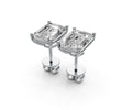 4ct Emerald 4 Prong Basket Studs - Laboratory Grown Diamond