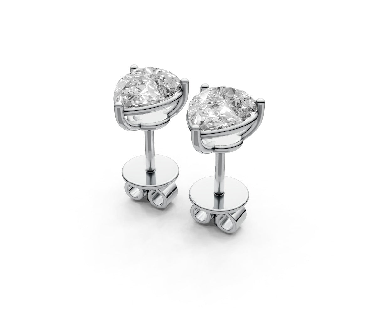 1.5ct Pear 3 Prong Basket Studs - Laboratory Grown Diamond