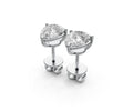 2ct Pear 3 Prong Basket Studs - Laboratory Grown Diamond