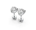 2.5ct Pear 3 Prong Basket Studs - Laboratory Grown Diamond