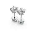 1ct Round 4 Prong Basket Studs - Laboratory Grown Diamond