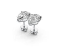 4ct Pear 3 Prong Basket Studs - Laboratory Grown Diamond
