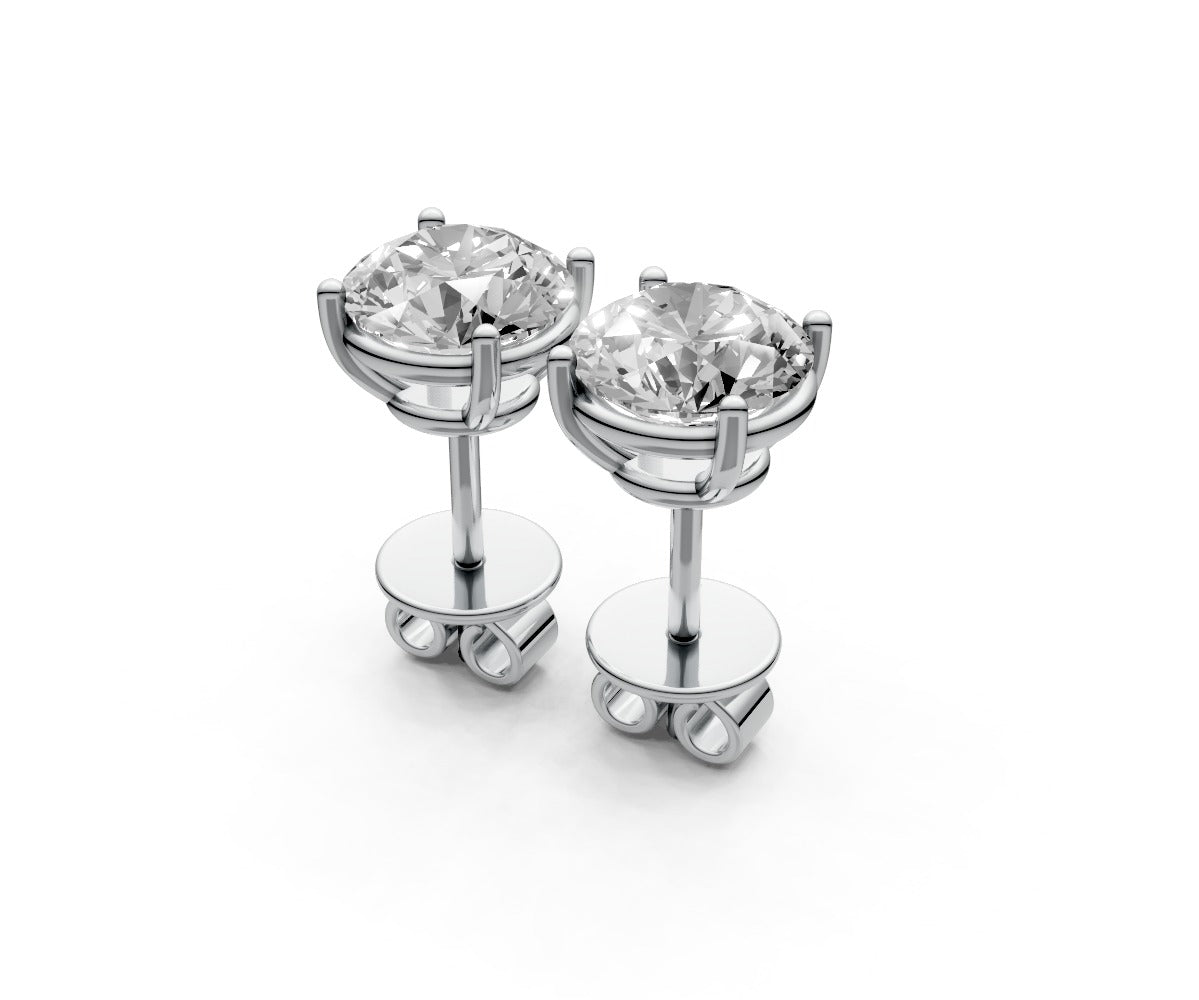 1.5ct Round 4 Prong Basket Studs - Laboratory Grown Diamond