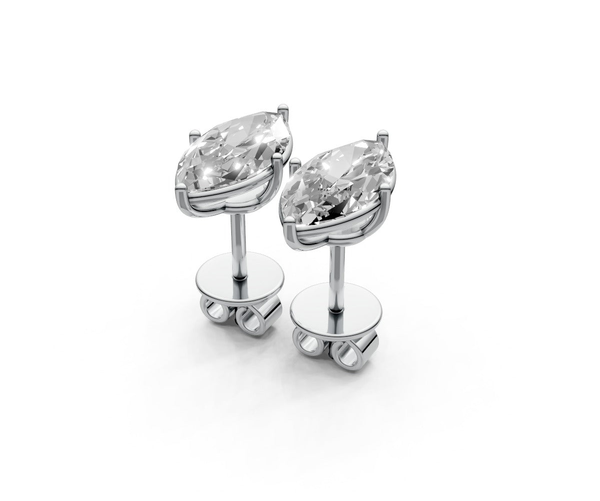 1.5ct Marquise 4 Prong Basket Studs - Laboratory Grown Diamond