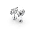 4ct Marquise 4 Prong Basket Studs - Laboratory Grown Diamond