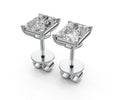 1.5ct Radiant 4 Prong Basket Studs - Laboratory Grown Diamond
