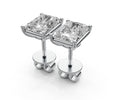 2ct Radiant 4 Prong Basket Studs - Laboratory Grown Diamond