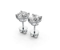2ct Round 4 Prong Basket Studs - Laboratory Grown Diamond