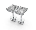 2.5ct Radiant 4 Prong Basket Studs - Laboratory Grown Diamond