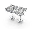 4ct Radiant 4 Prong Basket Studs - Laboratory Grown Diamond