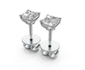 0.5ct Asscher 4 Prong Basket Studs - Laboratory Grown Diamond