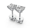 1ct Asscher 4 Prong Basket Studs - Laboratory Grown Diamond