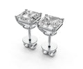 2.5ct Asscher 4 Prong Basket Studs - Laboratory Grown Diamond