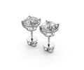 2.5ct Round 4 Prong Basket Studs - Laboratory Grown Diamond