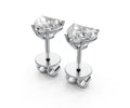 1ct Heart 5 Prong Basket Studs - Laboratory Grown Diamond