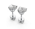 2ct Heart 5 Prong Basket Studs - Laboratory Grown Diamond