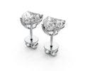 2.5ct Heart 5 Prong Basket Studs - Laboratory Grown Diamond